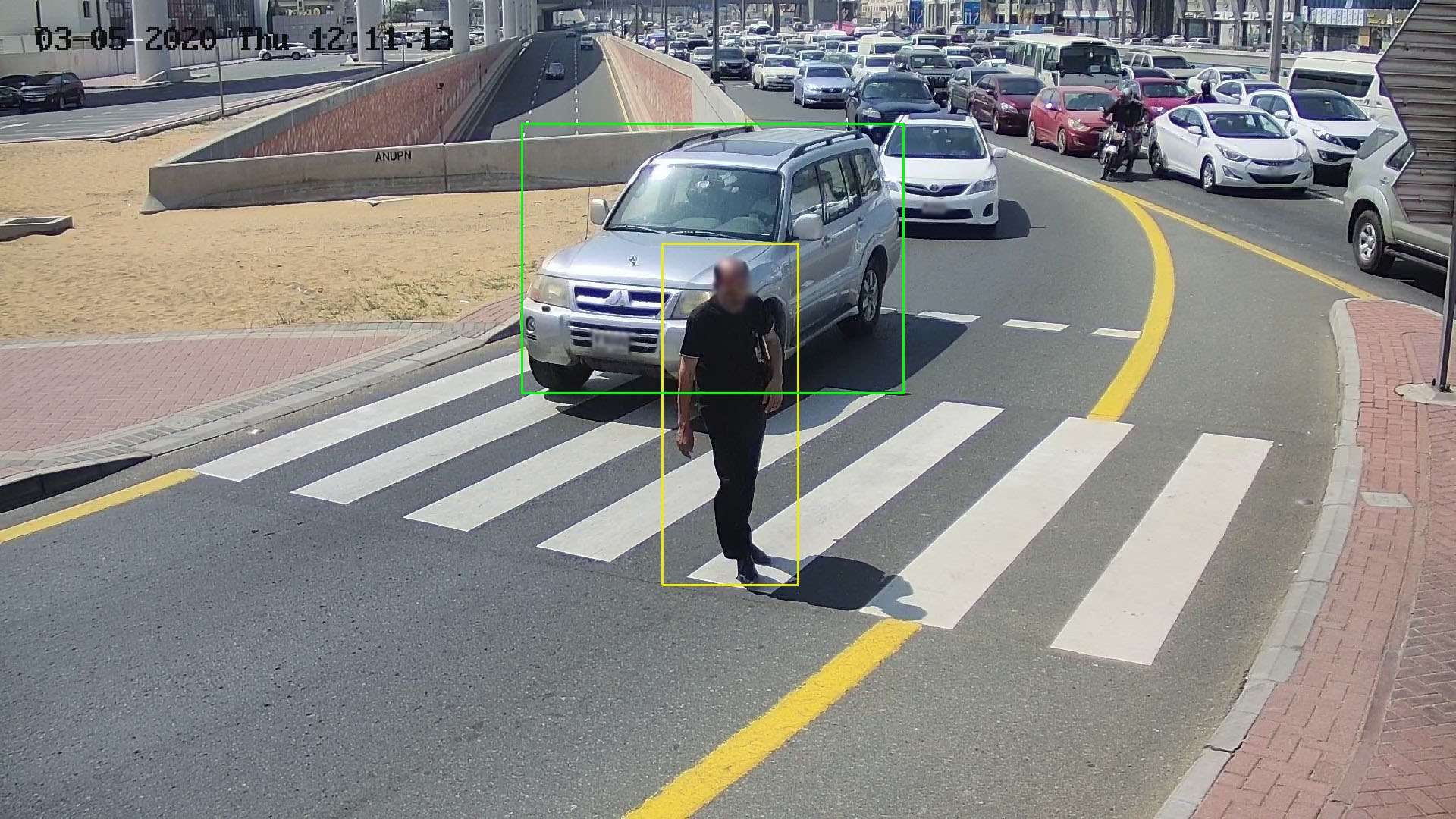 Pedestrian Crossing Violation on Four Lines